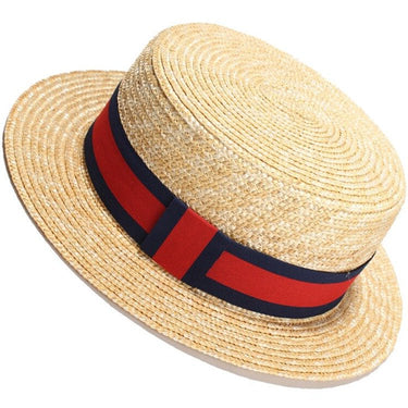 Chapeau De Paille Avec Ruban Rouge